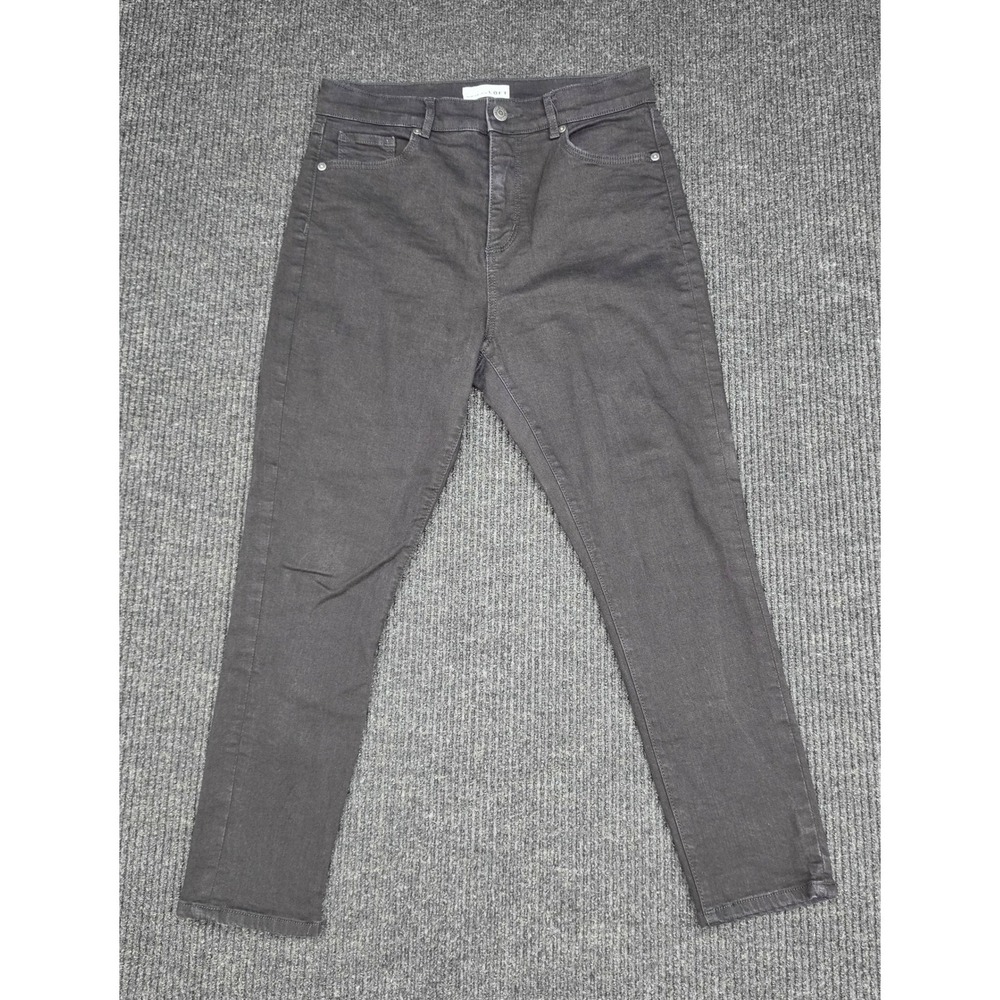 Loft The Skinny Jeans Womens 10P 30 Black High Rise Stretch Denim